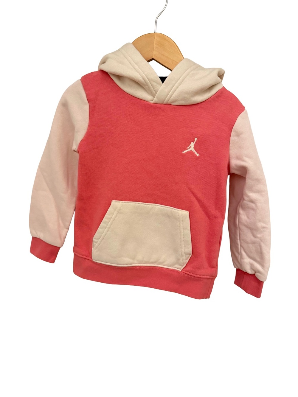 Jordan Girls Coral-Pink Hooded Sweatshirt 2T